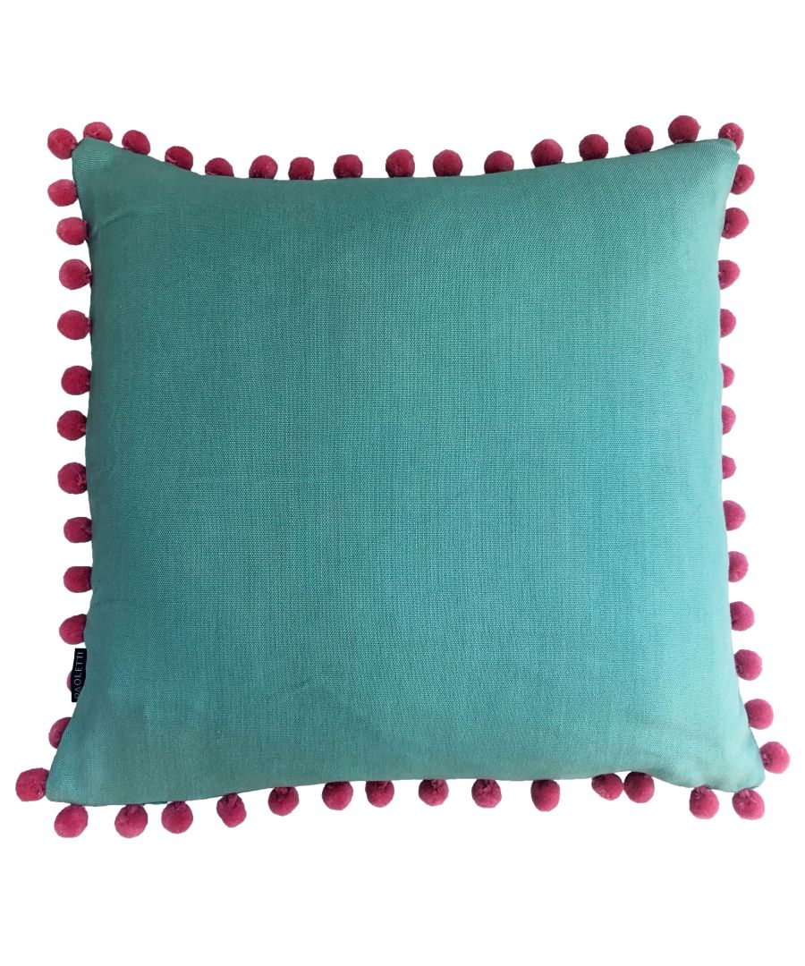 Introduce a bright and vibrant cushion to freshen up your home. The bohemian style offers a relaxed environment with the unique pompom edges adding an extra touch of boho spice. Each gorgeous piece is silky soft and cosy enough to use on beds, sofas and chairs. Match with other bright colours to allow this cushion to mould seamlessly into its setting.