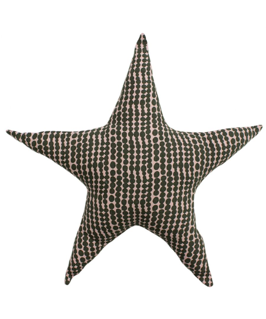 Ideal for children’s bedrooms, made for nurseries and also dare we say on the sofa on our bed! This printed geometric star cushion is complete with soft edging and made of 100% Cotton for extra durability.