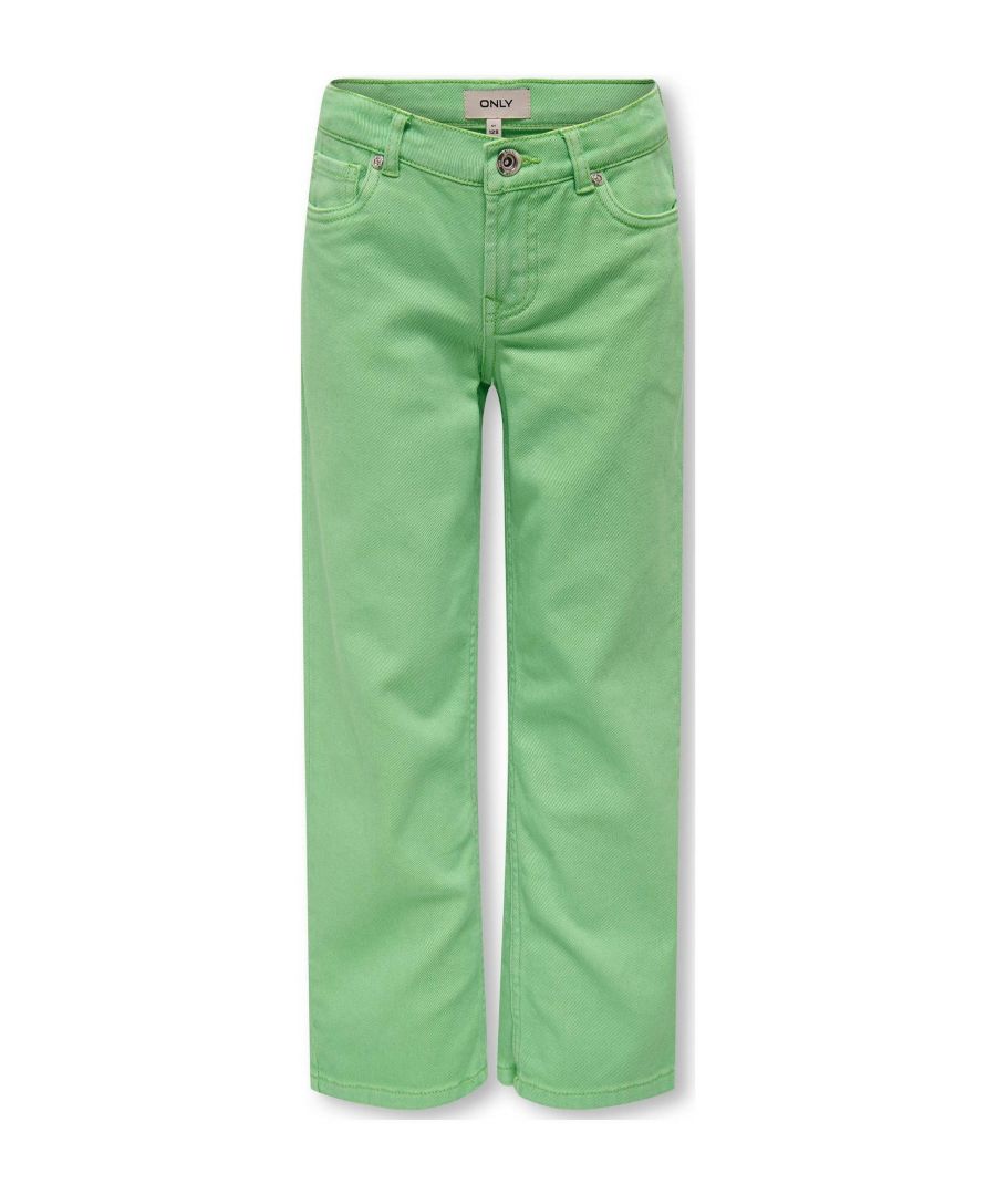 KIDS ONLY GIRL wide leg broek KOGMEGAN felgroen