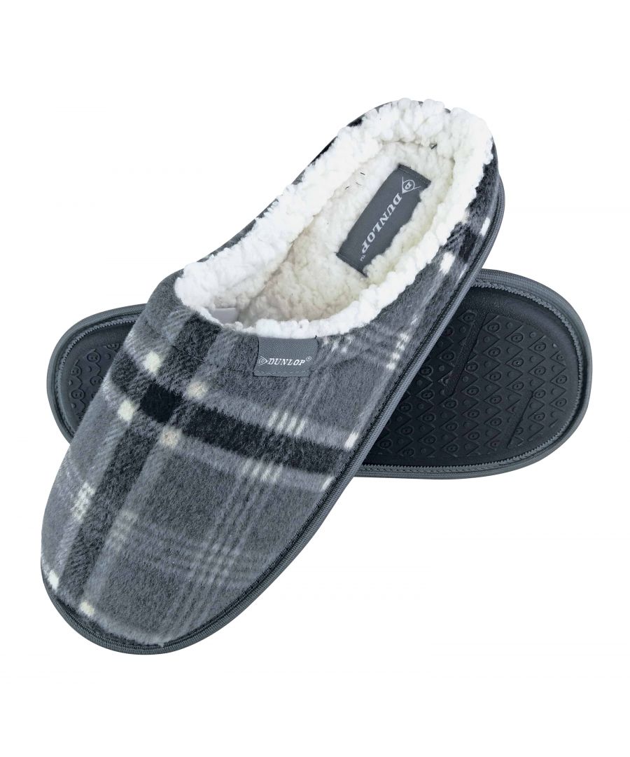 MENS WARM INDOOR COMFY FLEECE LINED HARD SOLE SLIP ON SLIPPERS SHOES SIZE 7-12 
