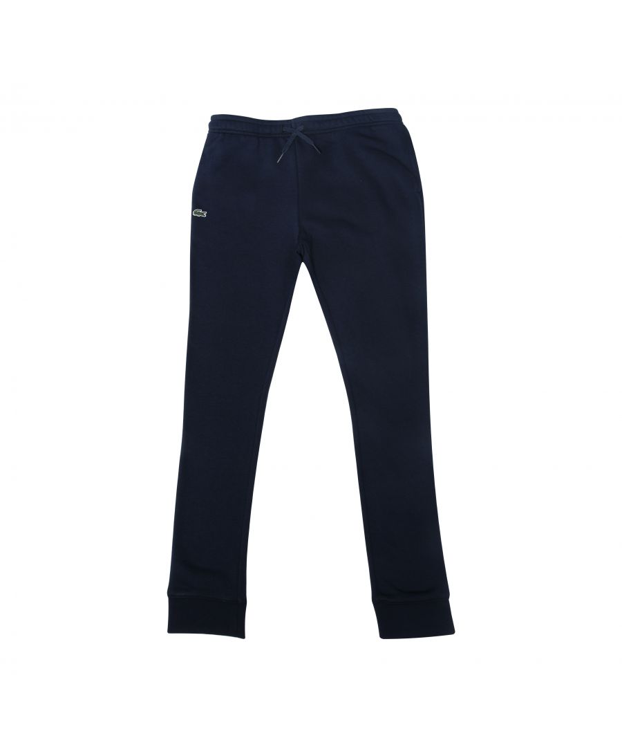 Boy's Lacoste SPORT Fleece Sweatpants in Navy