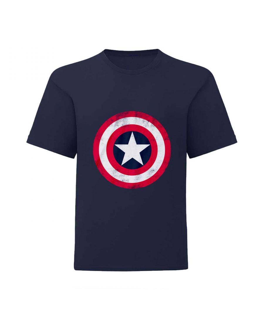 100% Cotton. Design: Distressed, Shield. Neckline: Crew Neck, Lycra Ribbed. Fit: Regular. Sleeve-Type: Short-Sleeved. Single Needle Stitching, Taped Shoulders. 100% Officially Licensed. Soft. Please Note: Unisex Product, Label May State The Opposite Sex