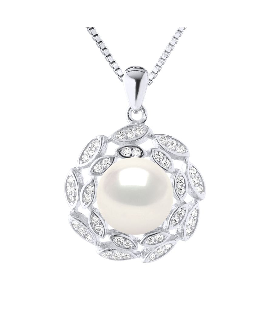 Image for SUN Necklace Freshwater Pearl White 9-10 mm 925