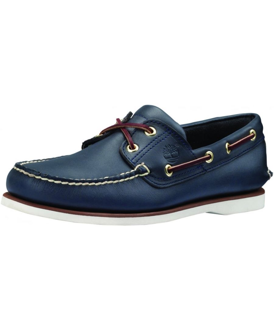 Timberland Men's Navy Classic 2 Eye Boat Shoes, Size: 11