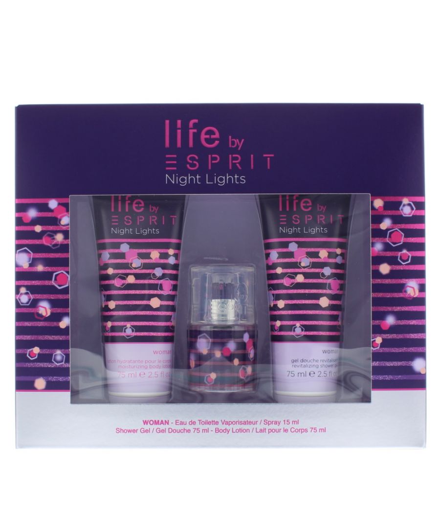 Life Esprit Night Lights Woman by Esprit is a floral fruity fragrance for women. Top notes bergamot black currant rhubarb. Middle notes lychee rose ylangylang. Base notes patchouli vetiver vanilla. Life by Esprit Night Lights Woman was launched in 2016.