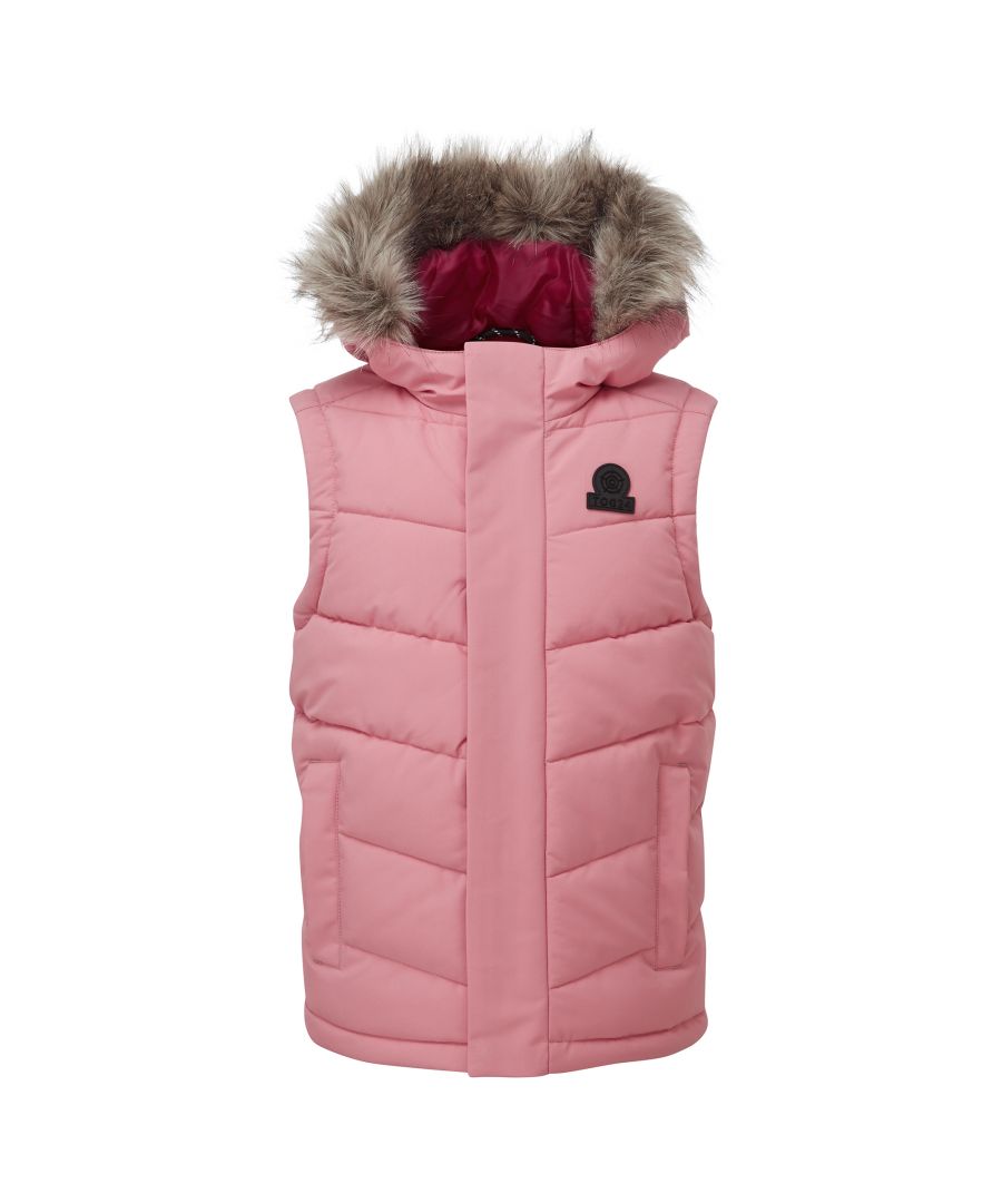 Warm and cosy, but still allowing a full range of movement, our Kelbrook padded gilet is ideal for young explorers when it's too warm for a coat, but an extra layer is needed. Quilted in chunky, chevron baffles with a warm, insulated filling and two lower pockets that double up as hand warmers, this gilet will stand up to the coldest days and has a Velcro adjuster tab at the back of the hood, so it can be shaped around the face to keep the wind out. There is a full length, easy pull zip at the front in a tonal colour to match the hood lining, secured with press studs and Velcro. For safety, you'll find a neat silver reflective print above the back hem that stands out against car lights for increased visibility at night. The finishing touch is our iconic embossed rubber Yorkshire Rose badge on the chest.