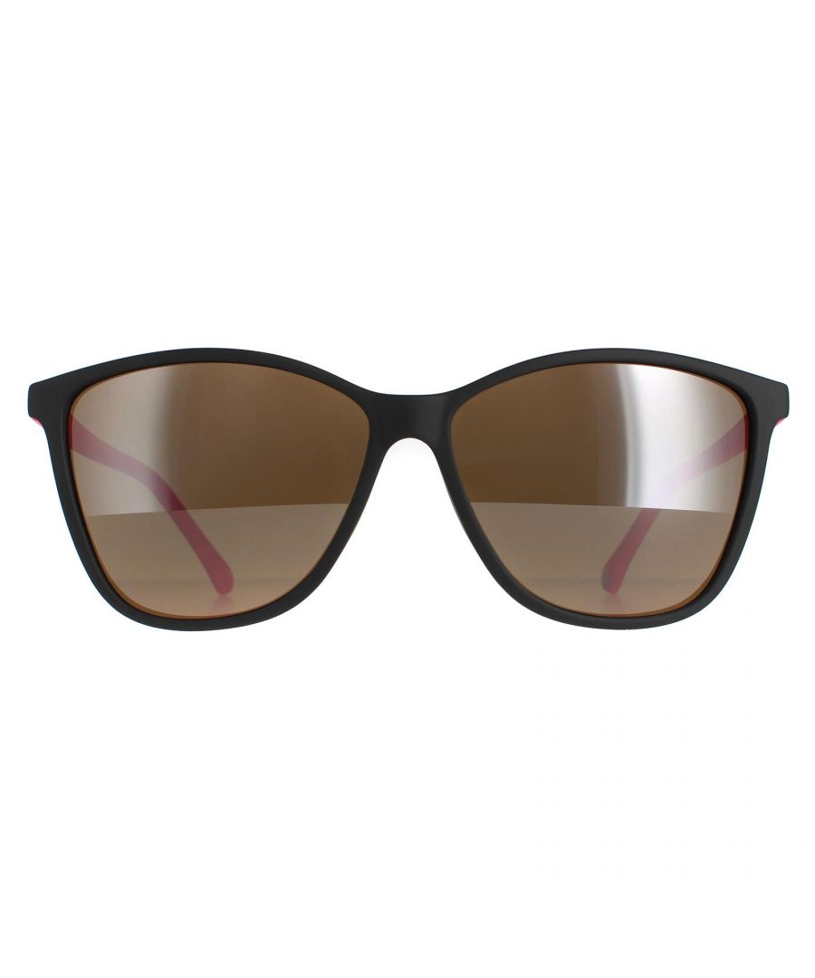 Ted Baker Square Dames Zwart en roze bruin grijs TB1443 Perry zonnebril
