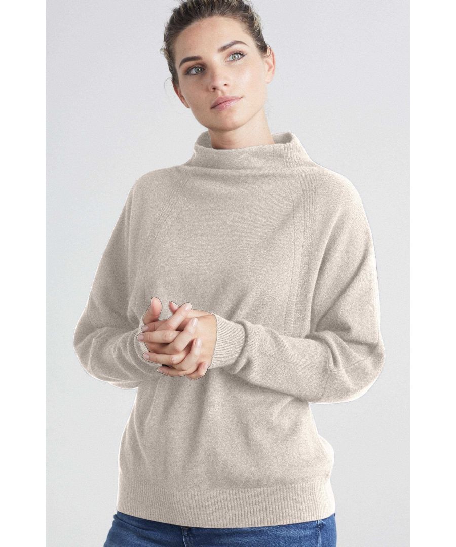 Lofty, light and perfect for adding warmth without adding bulk. Our batwing sweater is easy and relaxed with a flattering relaxed body, slim sleeve and pretty pointelle detail to the shoulders. Spun in gorgeously soft sustainable cashmere. Works great with denim for relaxed dressing or a slim pencil skirt for smarter days.