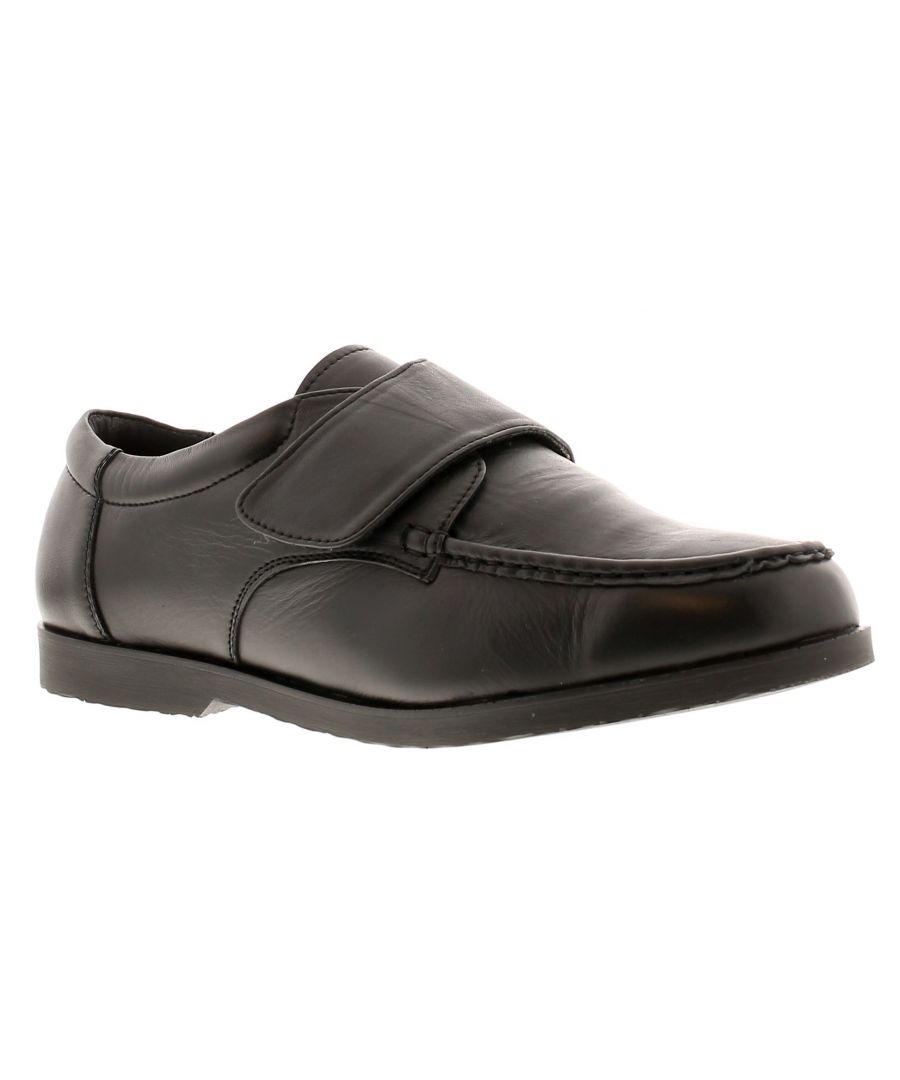 Dr Keller Ben Mens Leather Shoes Black. Leather Upper. Fabric Lining. Synthetic Sole. Mens Softy Leather Extra Wide Fitting Casual Shoe.