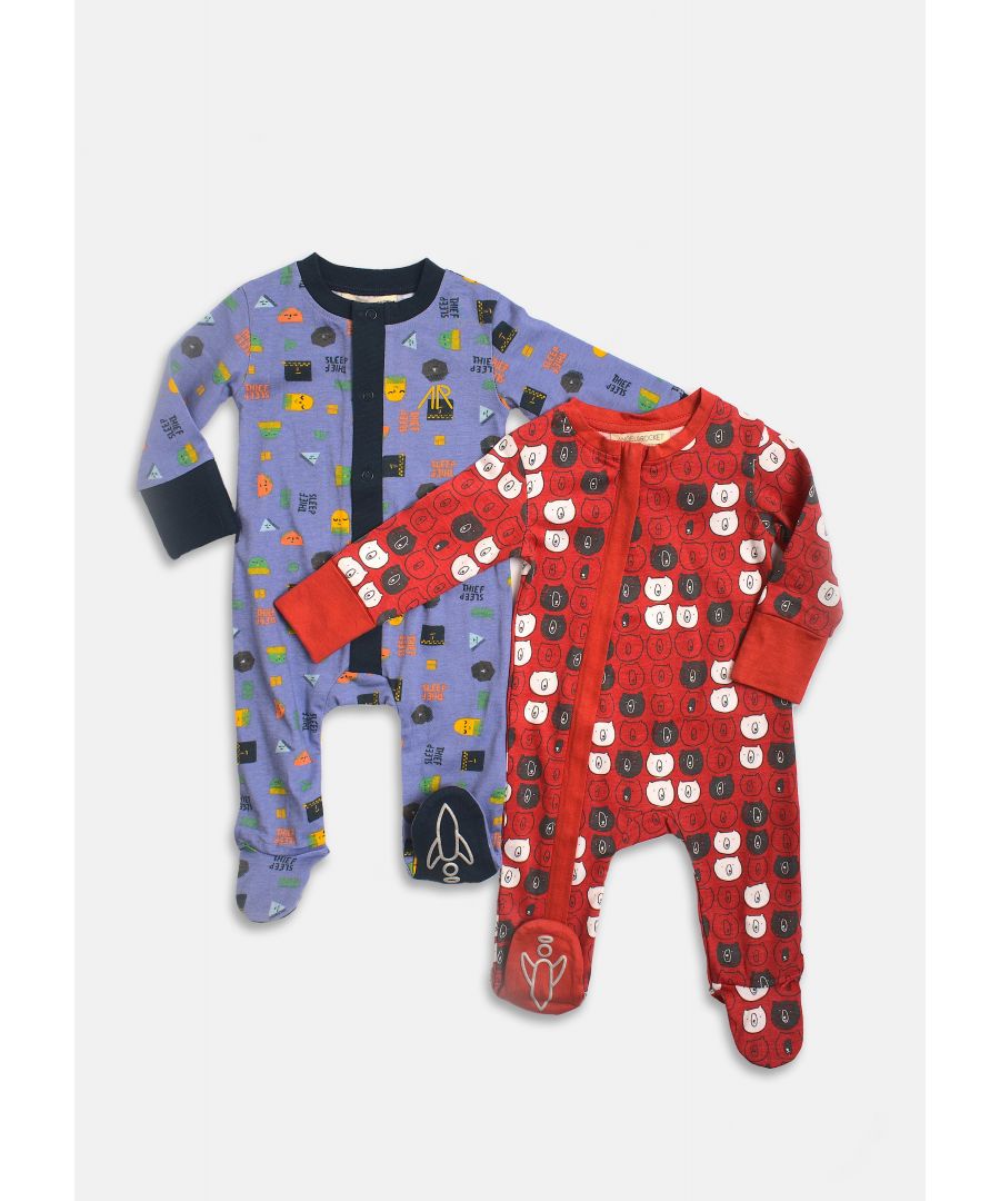 Get cosy this Winter with these colourful patterned pyjama onesies. Made from supersoft  natural cotton & featuring non-slip feet grips.   angel & rocket cares - made with fairtrade cotton   red   about me: 100% cotton   Look after me: think planet  machine wash at 30c