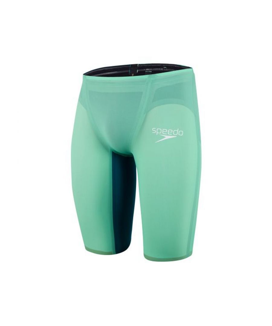 Speedo Fastskin LZR Pure Valor Jammer Green Blue Mens Swim Shorts 8 11981D881 - Multicolour - Size 28 (Waist)