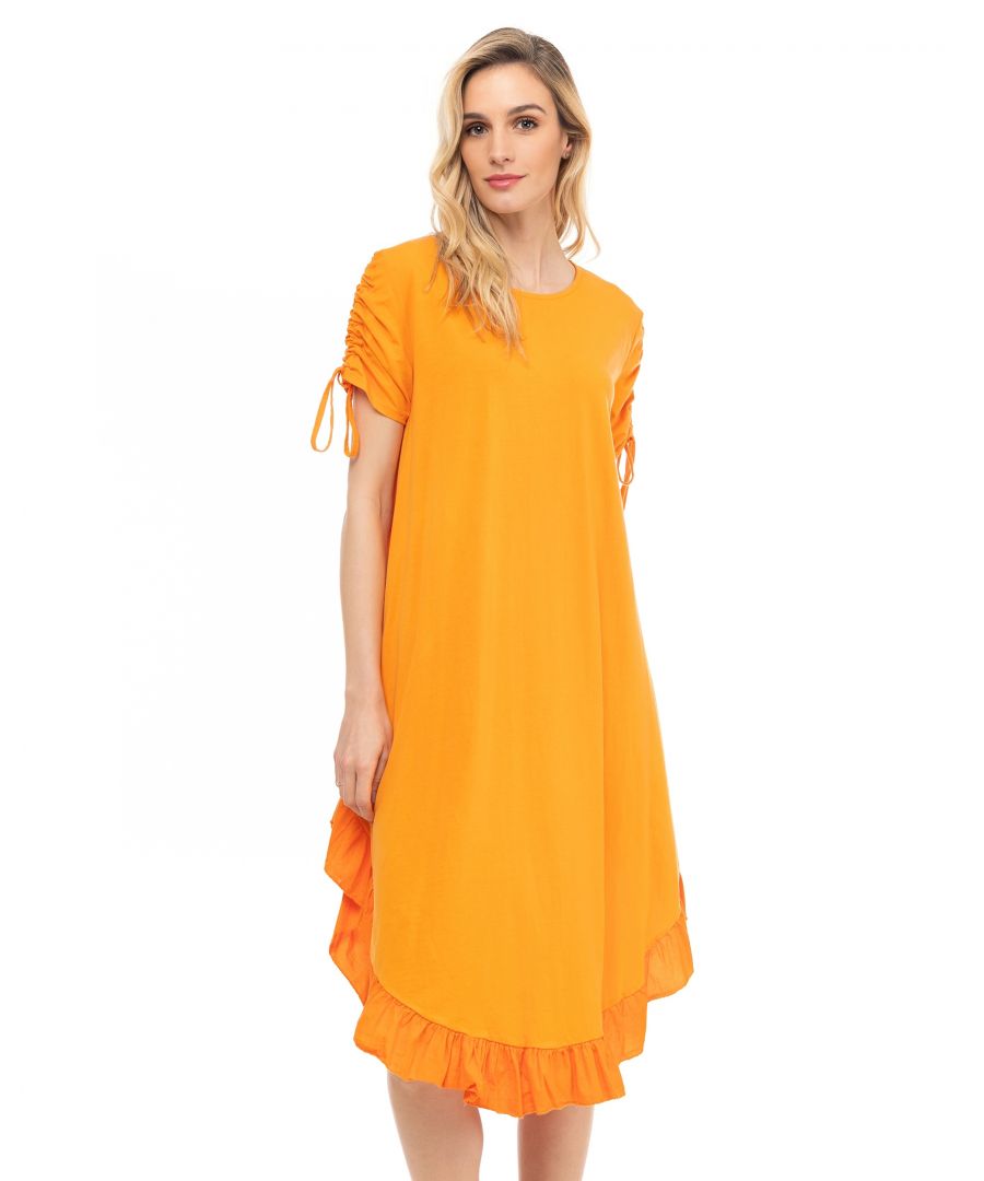 Image for Oversize dress with ruffled hem