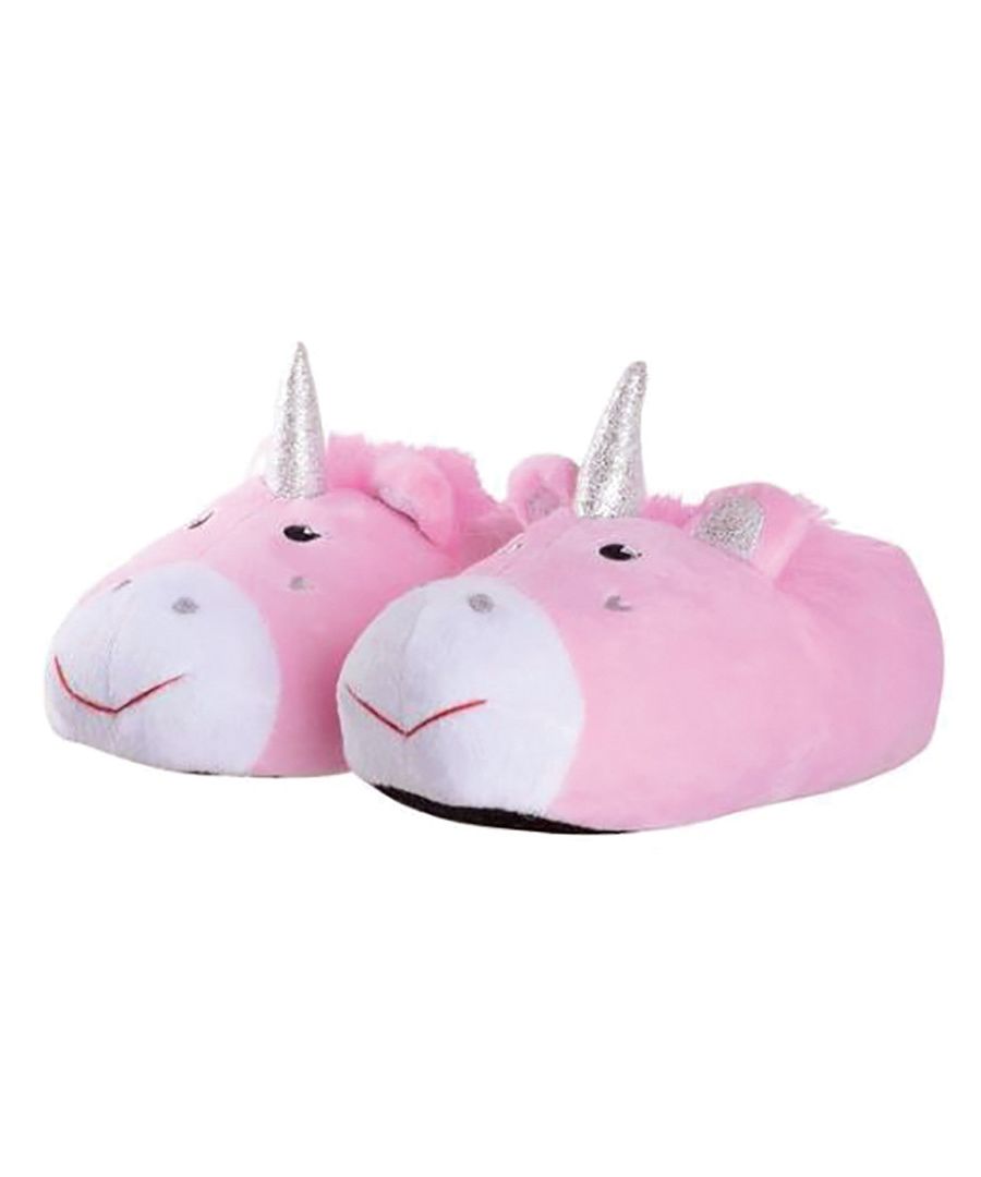 Girls Pink Unicorn Slippers✔ Girls Pink Unicorn Slippers✔ Dotted Sole✔ Pink✔ 4 Sizes Available✔ Nice & Soft✔ Warm & Cosy✔ 3D Design✔ Slip On✔ Fun Gift Idea✔ Cushioned✔ Machine Washable