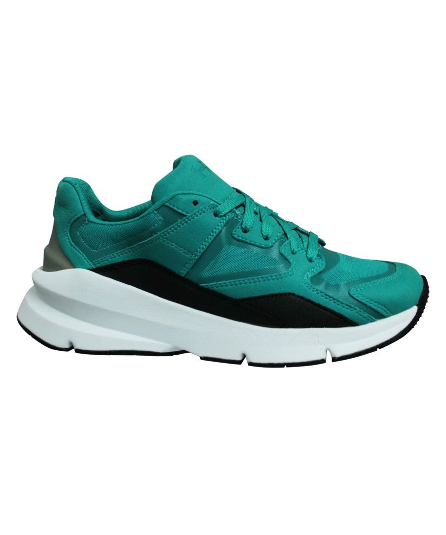 Under Armour Forge 96 Clrsft Green Lace Up Mens Running Trainers 3022281 300