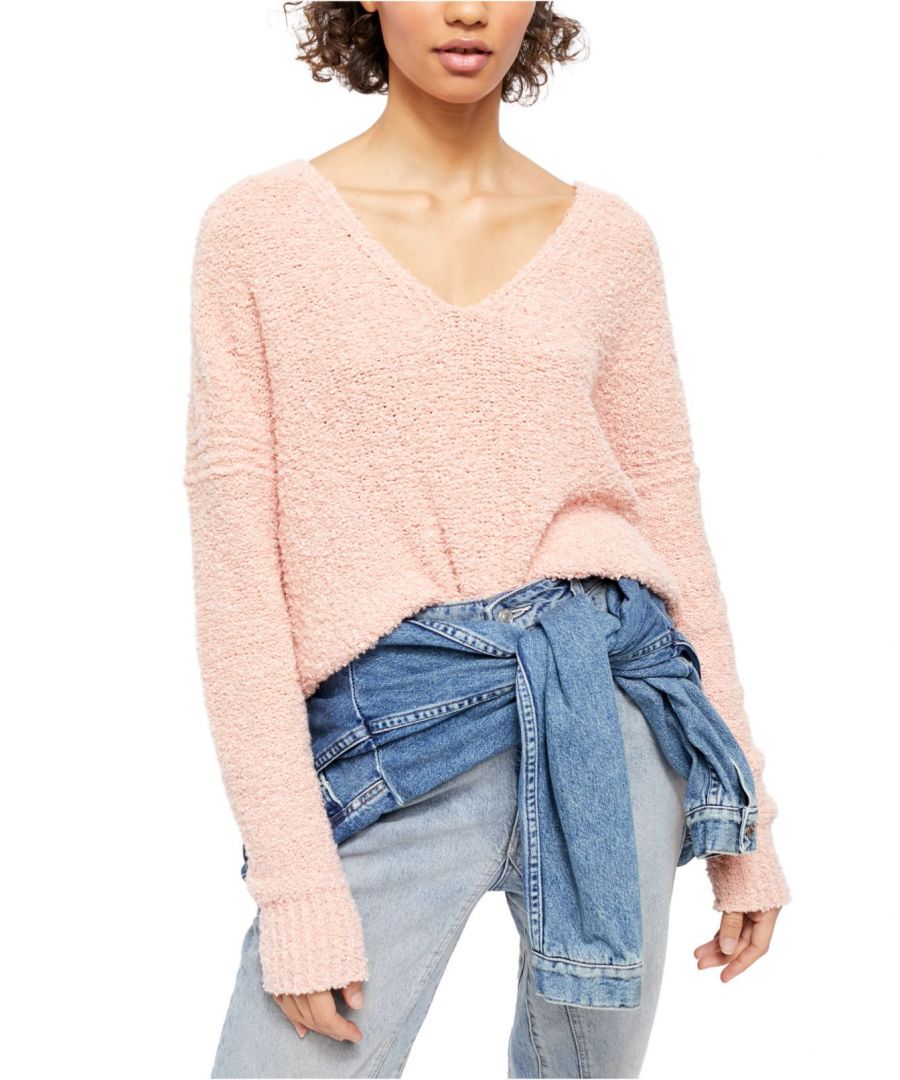 Color: Pinks Size Type: Regular Size (Women's): S Type: Sweater Style: V-Neck Material: Cotton Blends Sleeve Style: Long Sleeve