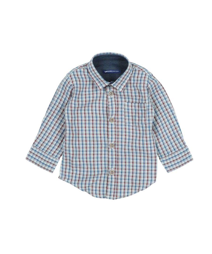 plain weave, logo, checked, front closure, button closing, long sleeves, buttoned cuffs, classic neckline, single chest pocket, wash at 30° c, dry cleanable, iron at 110° c max, do not bleach, do not tumble dry