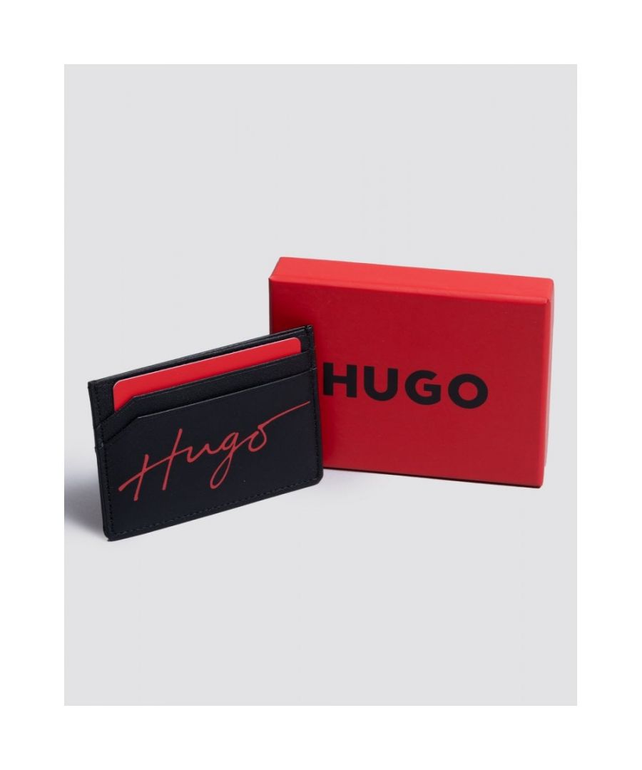 The Handwritten Card Holder From Designer Hugo Is A Must Have Accessory For The Modern Gentleman. Featuring Four Card Slots And Finished With A Signature Logo. A Dapper Asset Packaged In A Branded Gift Box.