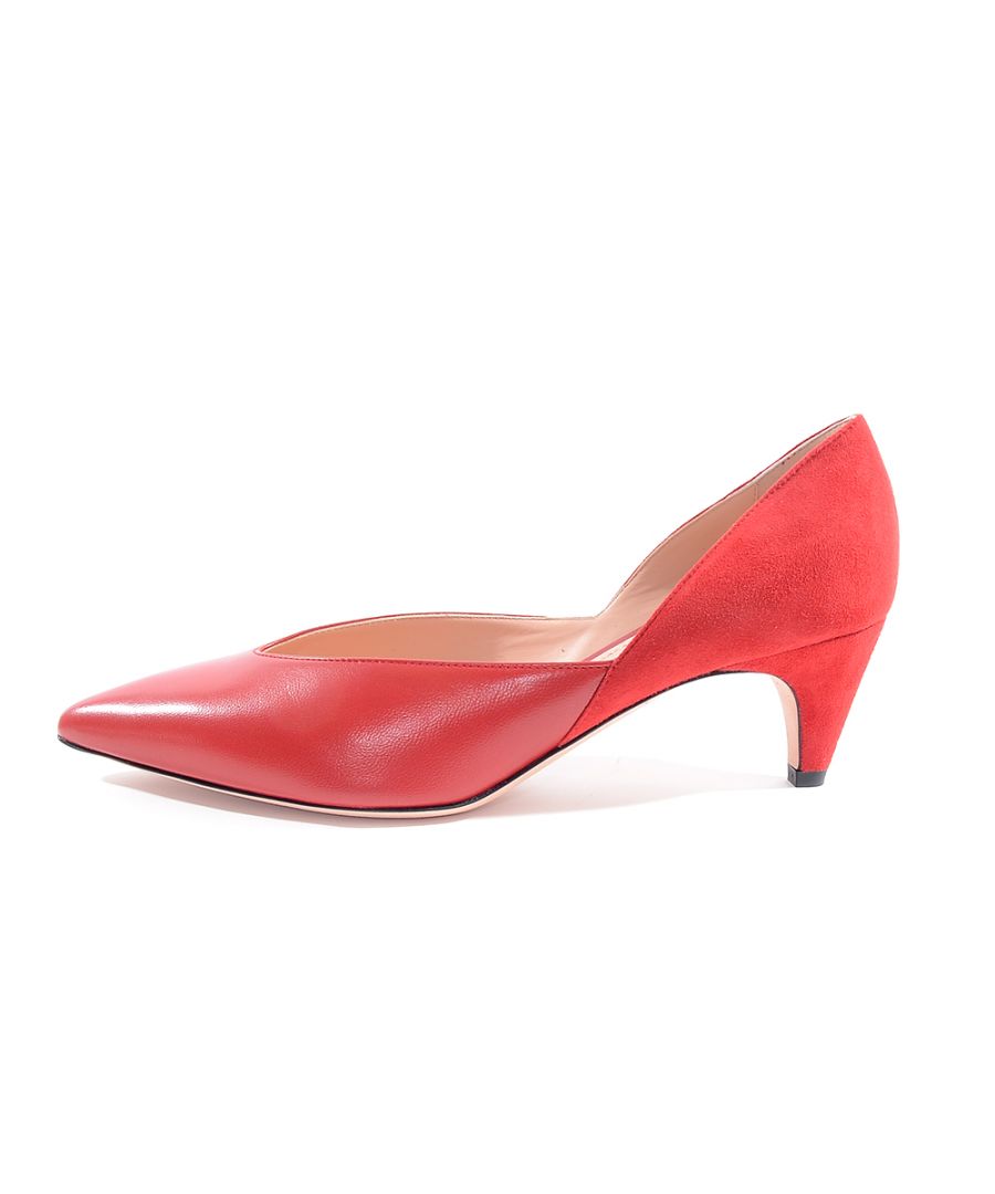 Image for Bally Womens Pointed Kitten Heeled Shoes in Red