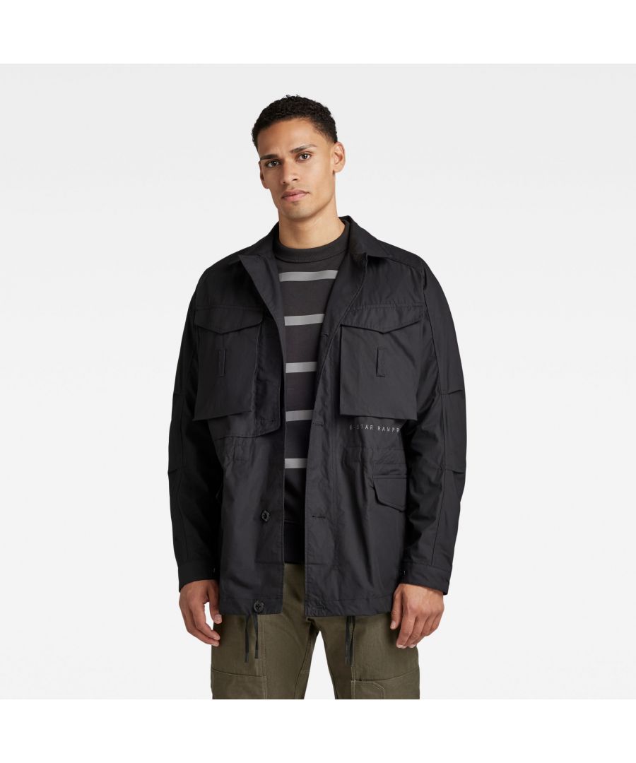 G Star Raw Mens G-Star RAW Field Jacket - Black Cotton - Size Medium