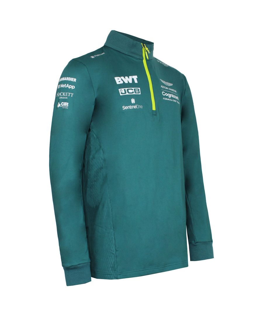 aston martin cognizant f1 official team mens green midlayer top - size x-small