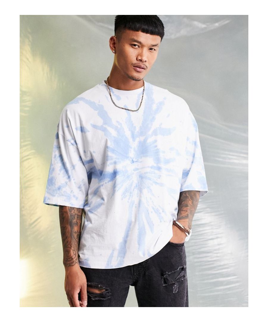 T-shirt by ASOS DESIGN Act casual High neck Drop shoulders Text back print Oversized fit  Sold By: Asos