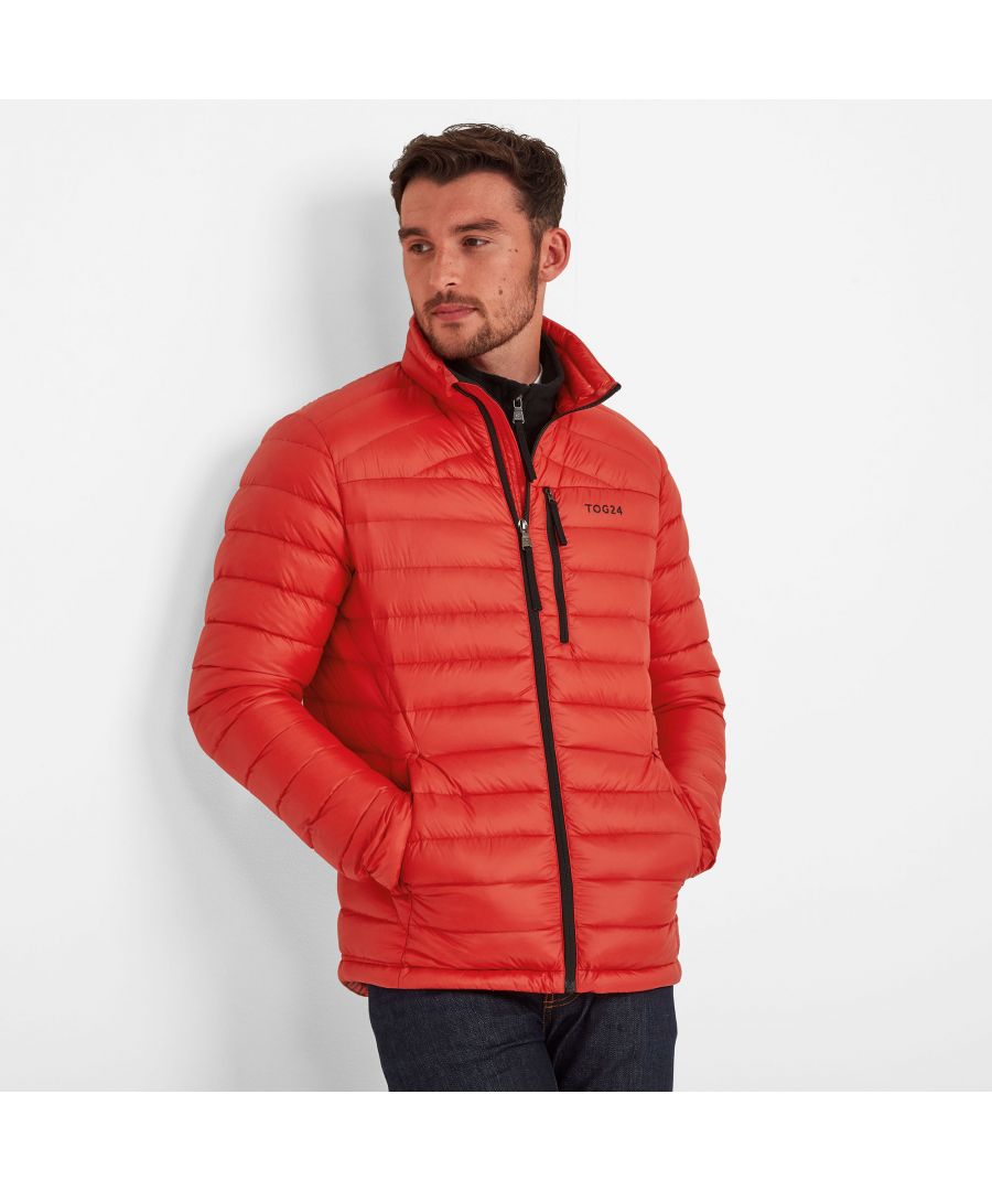 Image for Drax Mens Funnel Down Jacket Fire Red