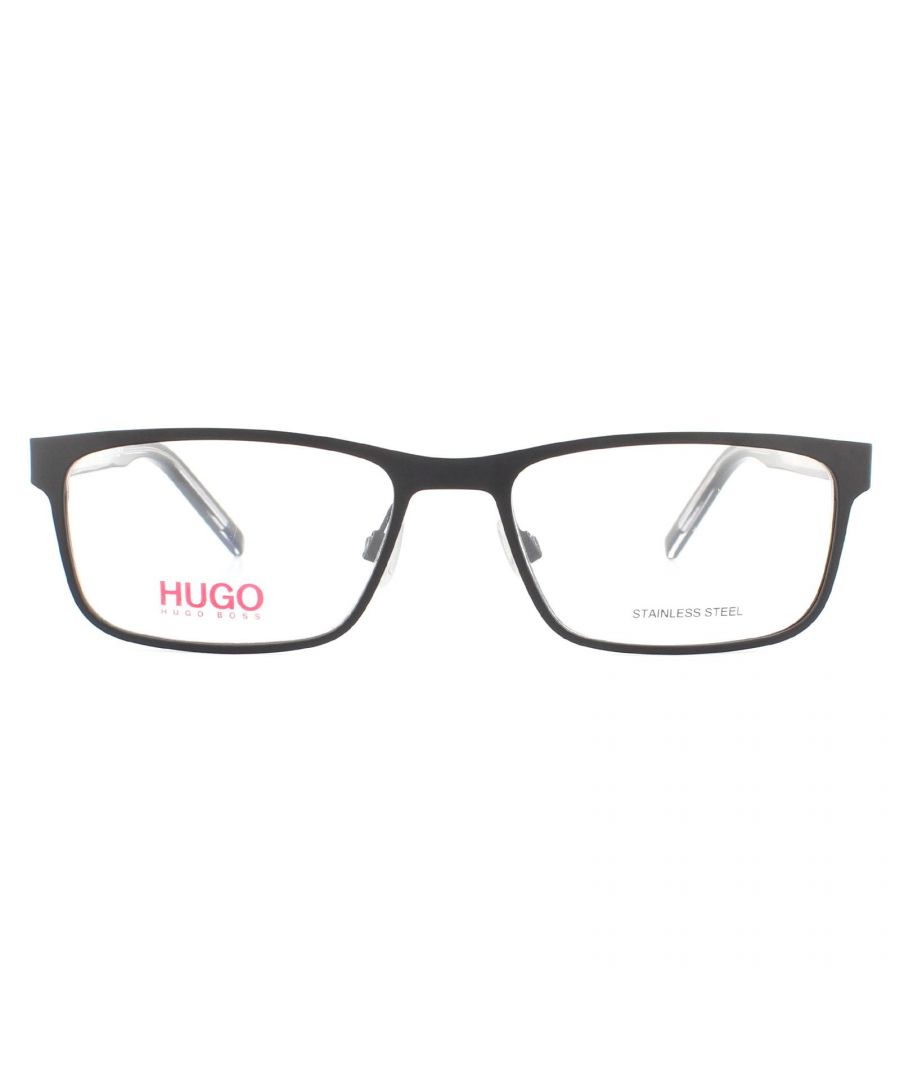 Hugo Hugo Boss Hugo Boss Mens by Glasses Frames HG 1005 N7I Matte Black Crystal Men Metal - One Size