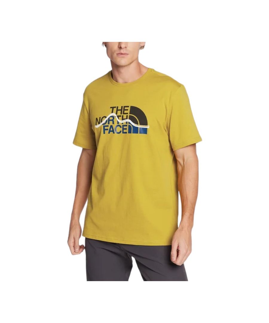 The North Face Mens T Shirt in Yellow Cotton - Size Large