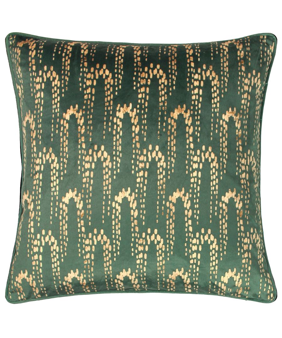 furn. Wisteria Velvet Cushion Cover - Emerald - One Size