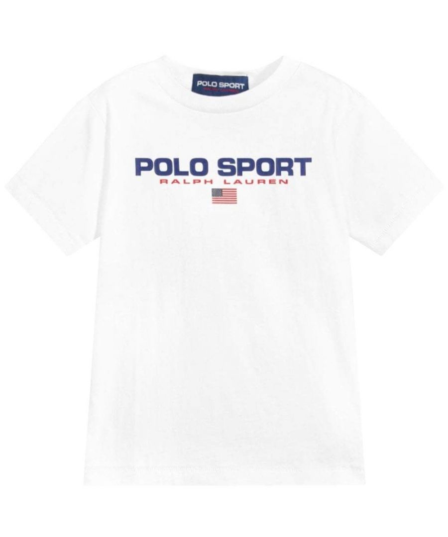 This Polo Ralph Lauren kids T-shirt in Navy features 