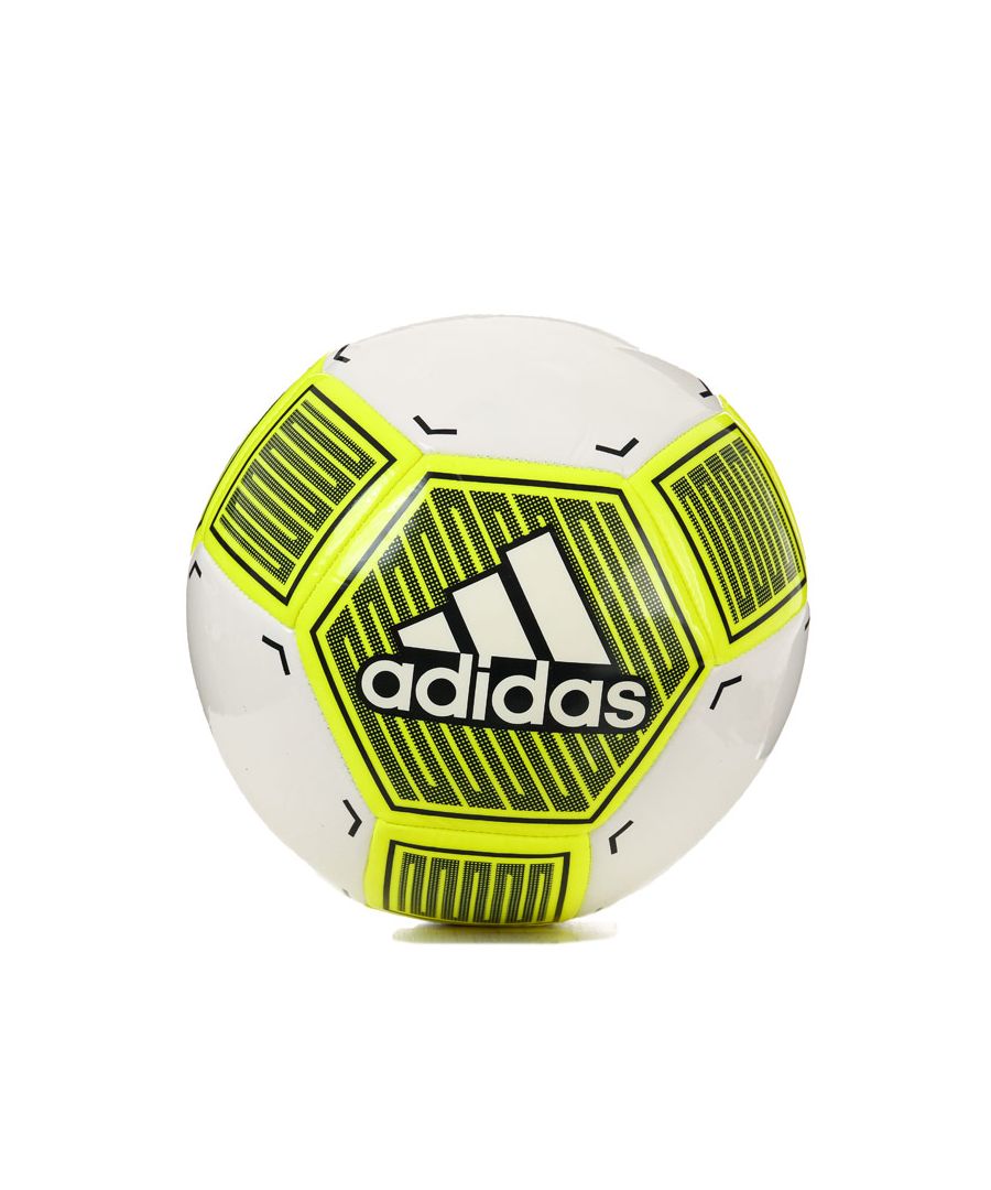 adidas Mens Accessories Starlancer VI Football in White yellow Leather - Size UK 5
