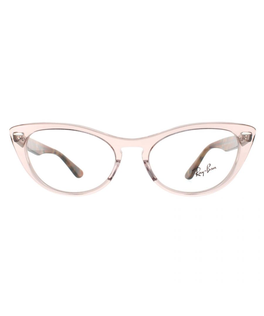 Image for Ray-Ban Cat Eye Womens Transparent Light Brown Glasses Frames