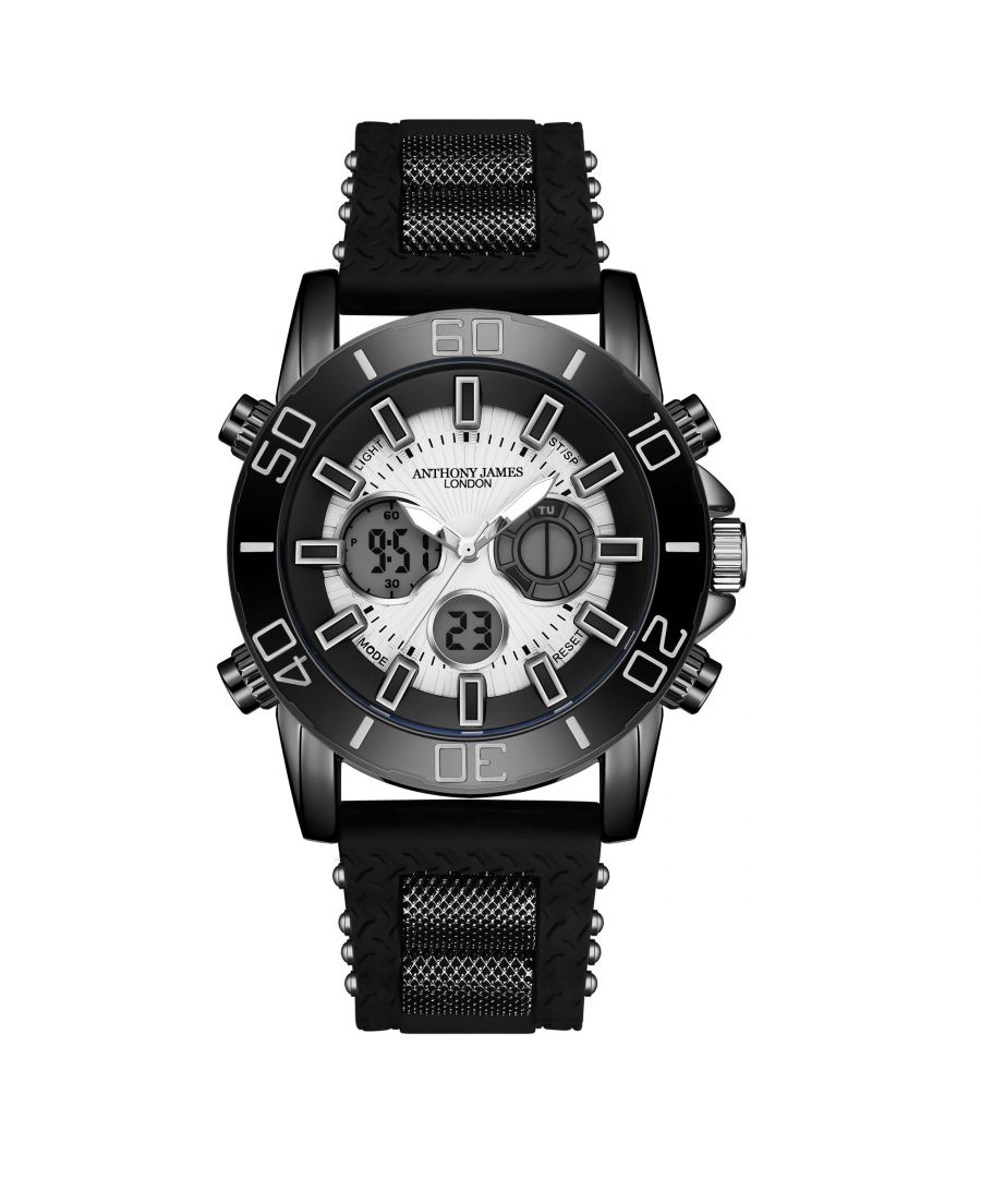 Image for Hand Assembled Anthony James Limited Edition Sports Chrono Black - 5 Year Warranty