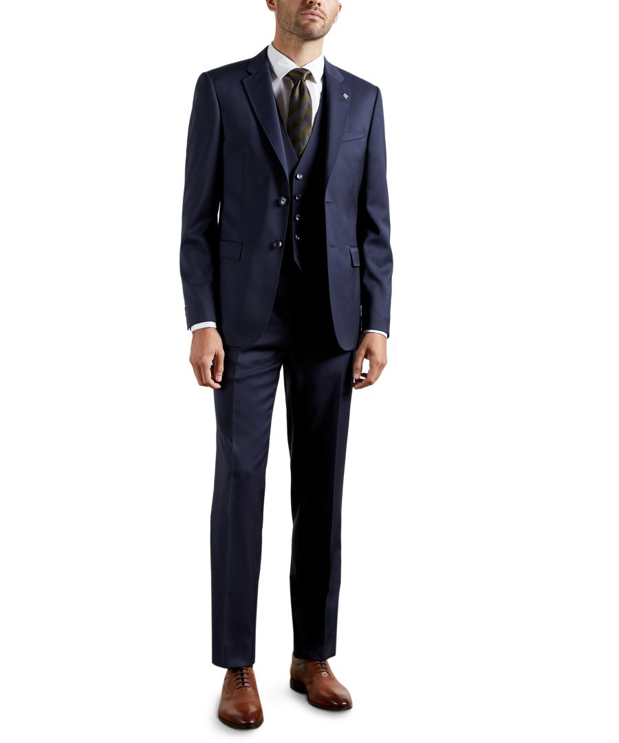 Image for Ted Baker Franft Debonair Twill Wool Trousers, Navy