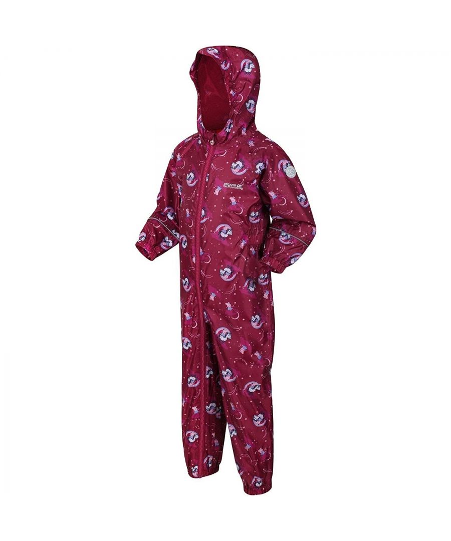 Image for Regatta Childrens/Kids Peppa Pig Unicorn Waterproof Puddle Suit (Raspberry Radiance)
