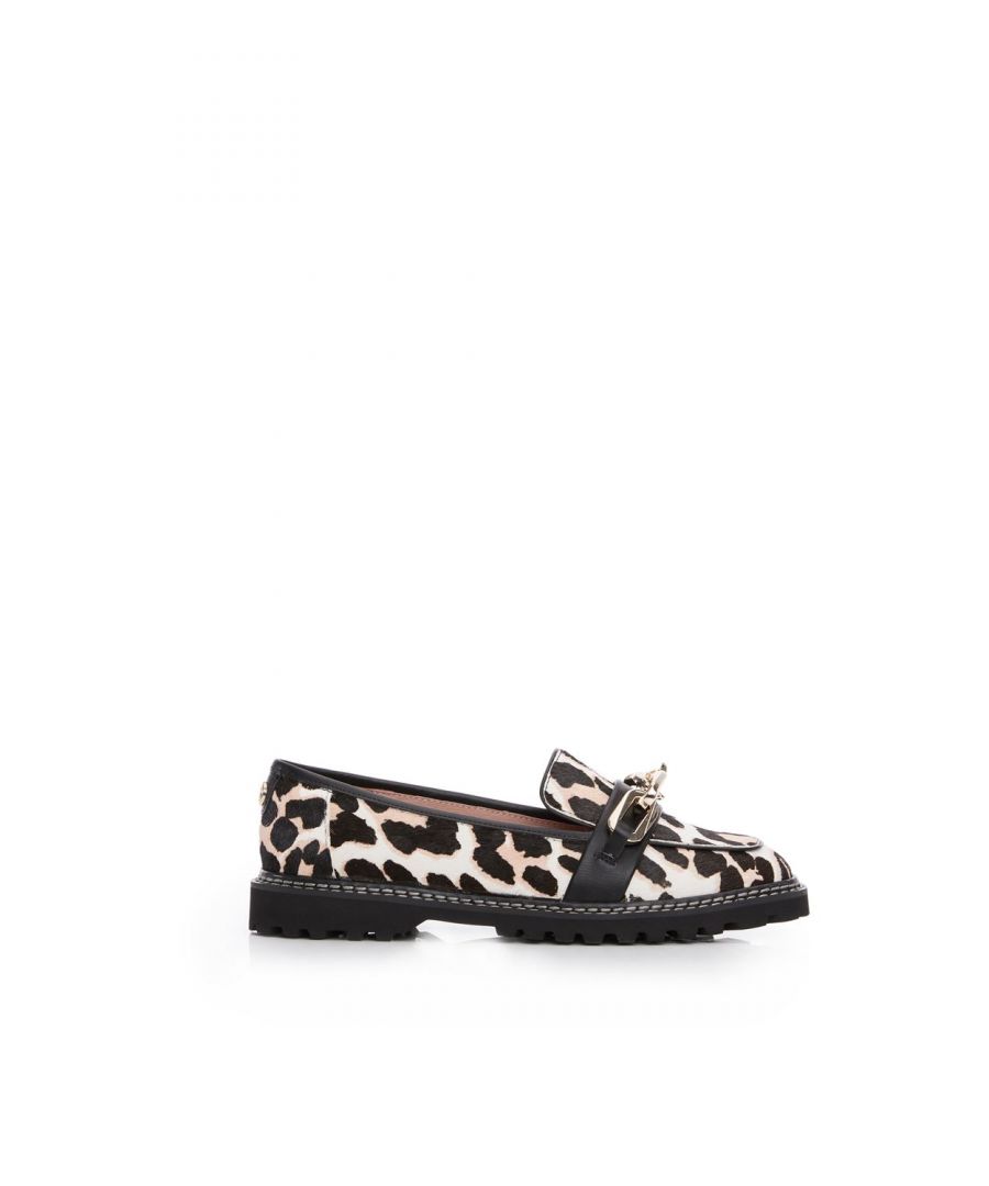 moda in pelle womens 'furla' leopard suede loafers - size eu 37