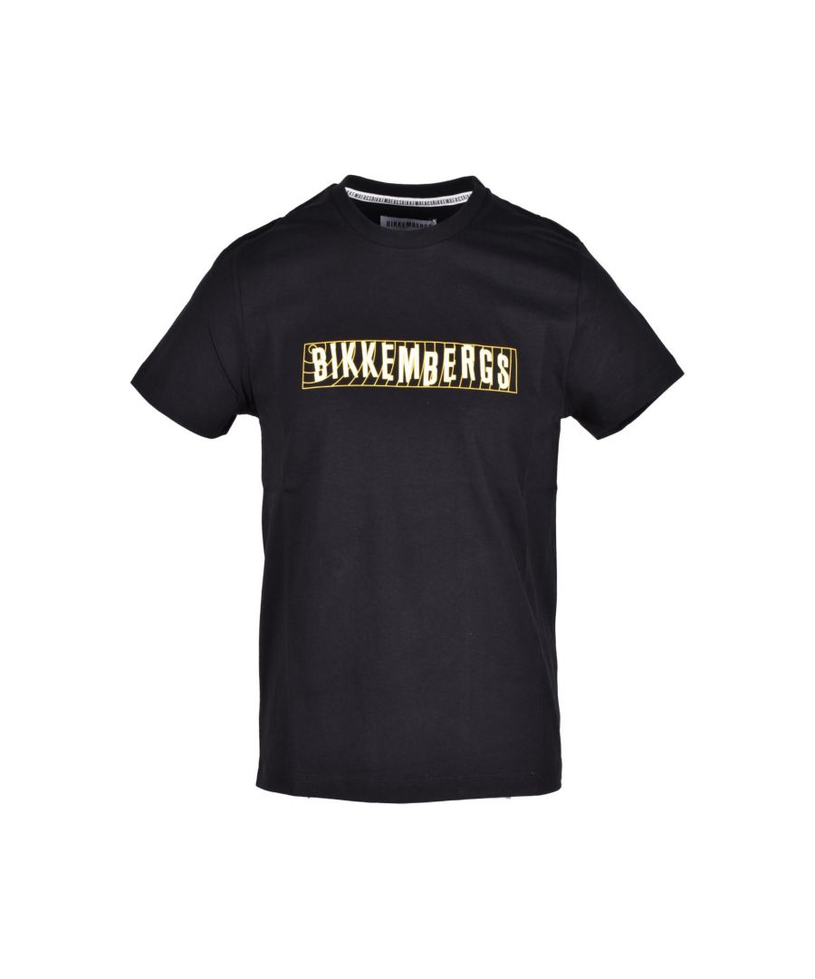 Brand: Bikkembergs Gender: Men Type: T-shirts Season: Fall/Winter  PRODUCT DETAIL • Color: black • Pattern: print • Sleeves: short • Neckline: round neck  COMPOSITION AND MATERIAL • Composition: -100% cotton  •  Washing: machine wash at 30°