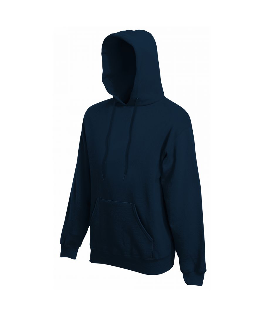 Double fabric hood. Self-coloured flat drawcord. Single jersey back neck tape. Front pouch pocket. Waist and cuff in cotton/elastane rib. Fabric: 70% Cotton, 30% Polyester. Weight: 280gsm. Chest (to fit) S - 35/37”, M - 38/40”, L - 41/43”, XL - 44/46, XXL - 47/49”.