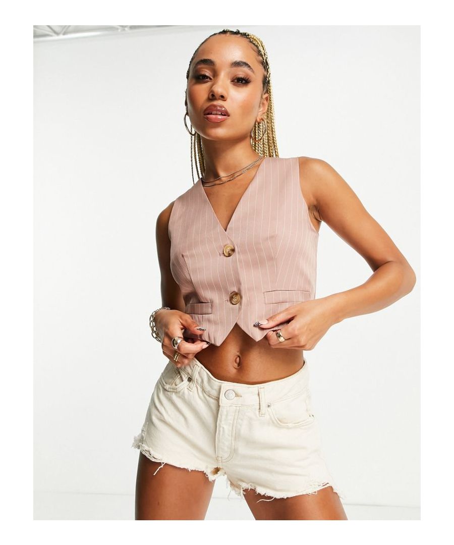 Waistcoat by Missguided Exclusive to ASOS V-neck Two-button fastening Pocket details Regular fit  Sold By: Asos