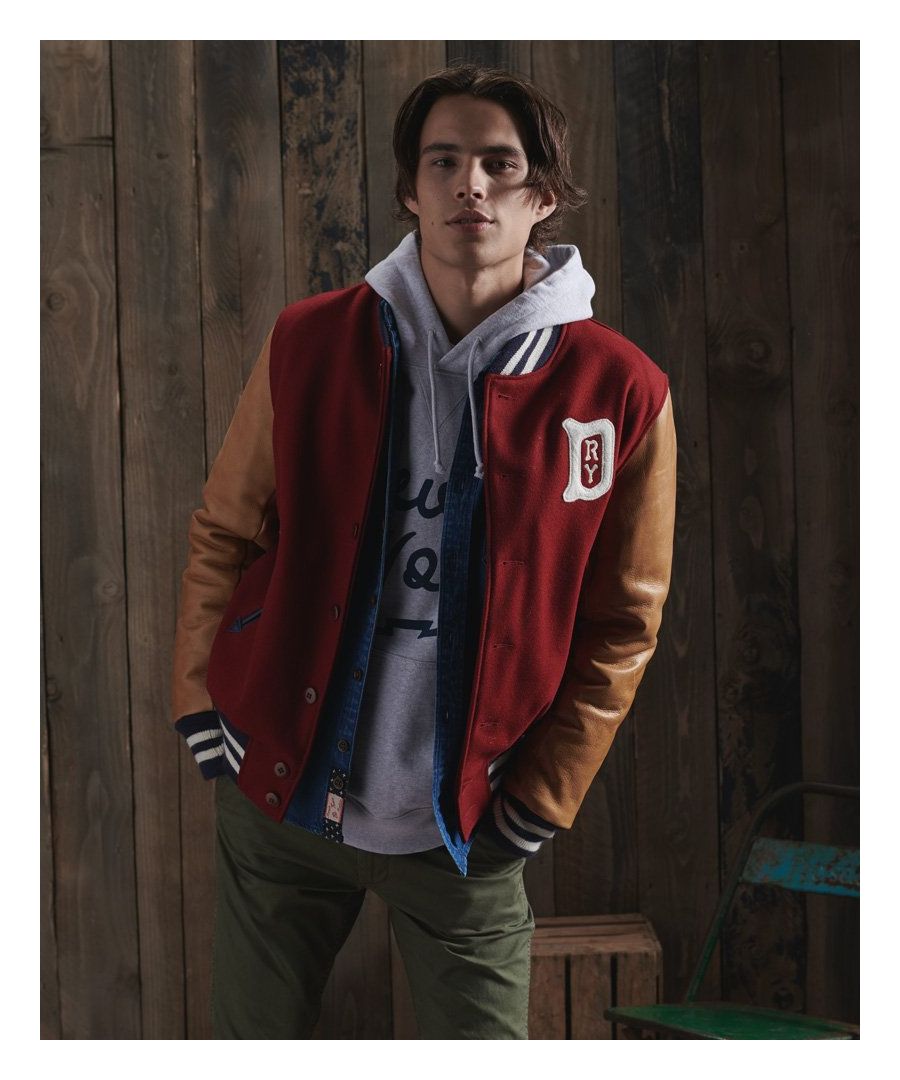 STADIUM GOODS® Varsity Letterman Burgundy Jacket - Farfetch