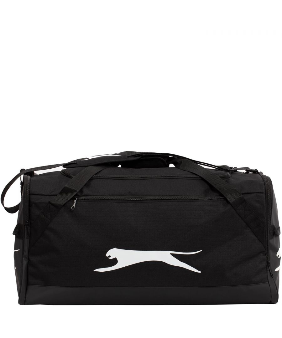 Slazenger Large Holdall - The Slazenger Large Holdall is perfect for transporting all of your sports equipment thanks to the large main compartment and pockets to the ends and front with zip fastening for security. This Holdall has an adjustable shoulder strap and two carry handles for easy transportation and is finished off with Slazenger branding for a sporty look. > Bag > Zip fastenings > Large compartment > Pocket on each end > Pocket to the front > Adjustable shoulder strap > Two carry handles > Slazenger branding > 75cm x 31.5cm x 35cm > Wipe clean with a damp cloth