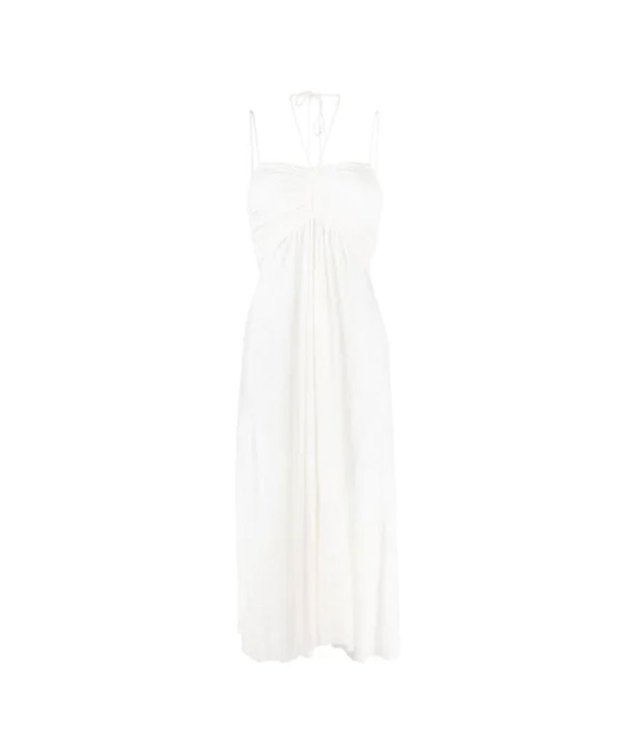 - Composition: 100% viscose - Inside lining - Lace detailing - Draped bustier top - Back zip closure - Machine wash (delicate) - Made in Poland - MPN 22PRO2150 22P0321_20WH - Gender: WOMEN - Code: DRS IS 2 MD 02 O34 S2 T