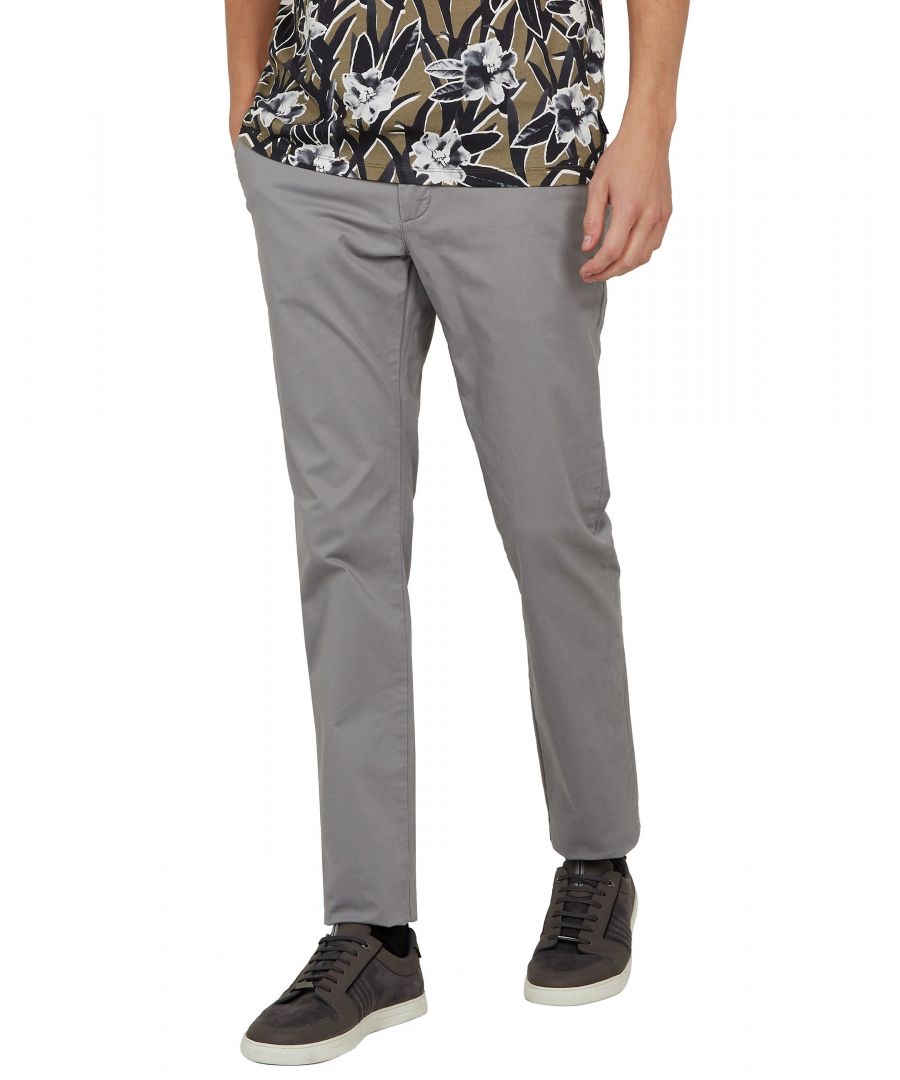 Image for Ted Baker Seenchi Slim Fit Plain Chino, Grey