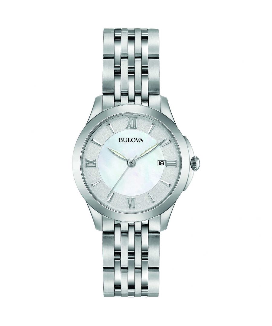 Bulova Classic WoMens Silver Watch 96M151 Stainless Steel - One Size