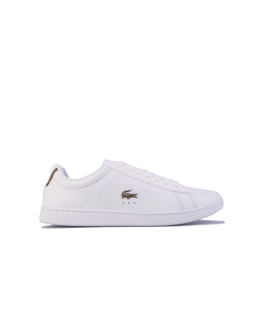 Women's Lacoste Carnaby Evo Nappa Leather Trainers in White