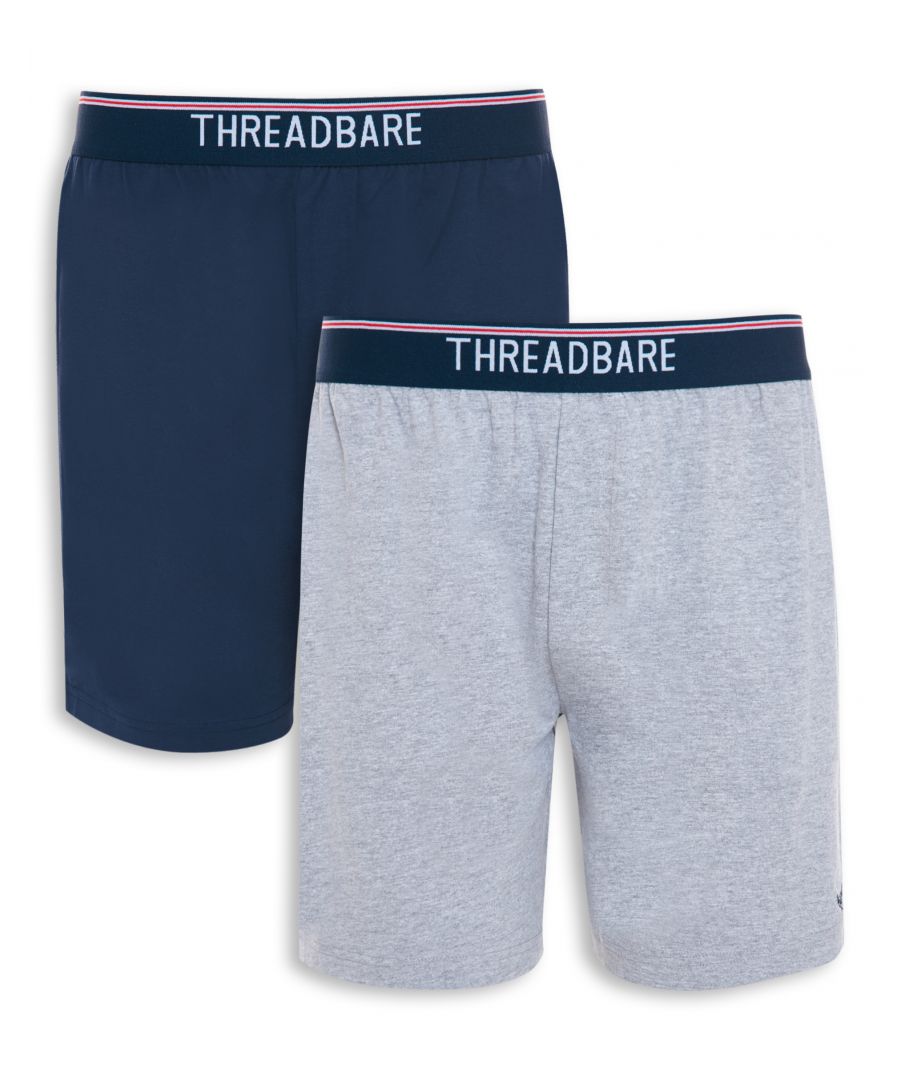 This twin pack from Threadbare comprises of two pairs of jersey shorts with side pockets and ribbed elasticated waistband. Made from a cotton rich fabric to ensure a comfortable feel and easy washing. Long pant version also available.