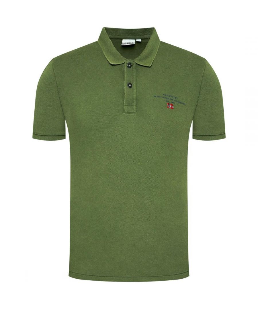 Image for Napapijri ELBAS 4 Logo Green Cypress Polo Shirt