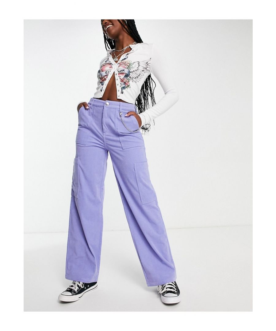Trousers by Only Waist-down dressing High rise Belt loops Functional pockets Relaxed fit Sold by Asos