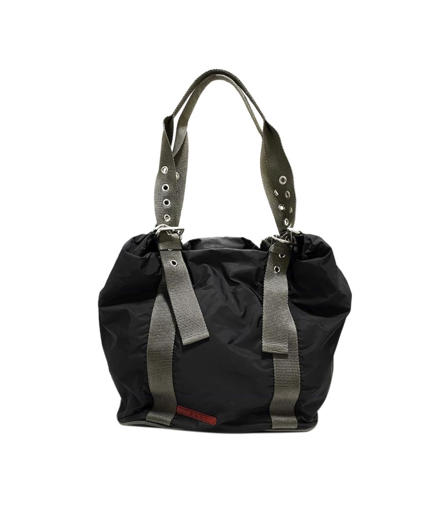 Vintage Prada Sports Nylon Tote Bag Black