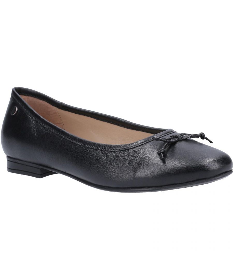 Hush Puppies Womens/Ladies Naomi Slip On Leather Ballet Pump (Black) - Size UK 3